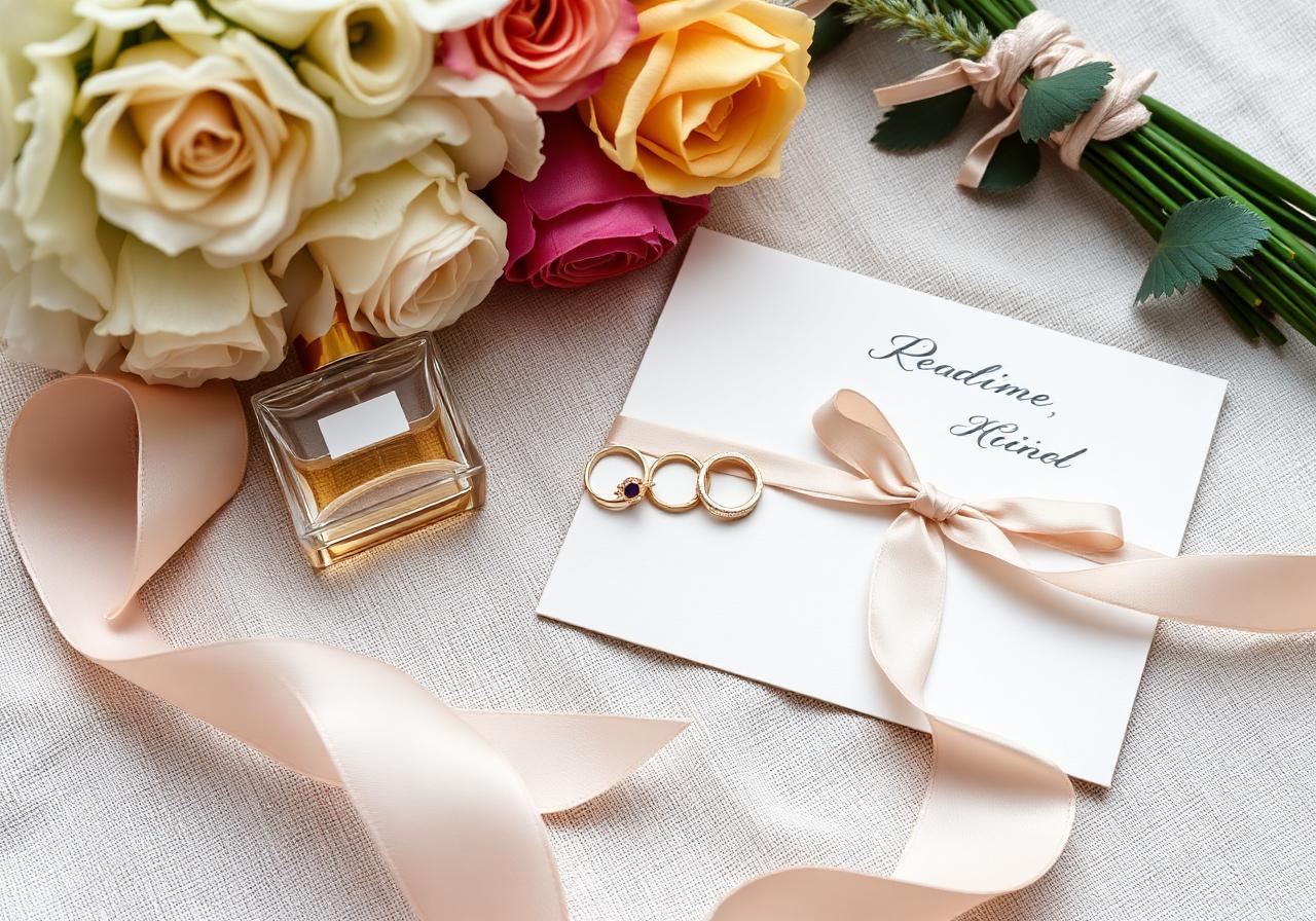 Hochzeitsdetails Flatlay